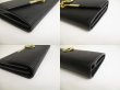 Photo7: Salvatore Ferragamo Gancini Black Leather Gold H/W Flap Long Wallet #a429