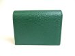 Photo2: GUCCI GG Marmont Green Leather Bifold Wallet Compact Wallet #a430