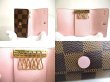 Photo8: LOUIS VUITTON Damier Brown Rose Ballerine Leather Multicles 6 Key Chain #a434