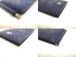 Photo7: FENDI Shadow Card Holder Navy Blue Leather Bifold Bill Wallet #a435