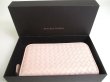 Photo12: BOTTEGA VENETA Intrecciato Light Pink Leather Round Zip Wallet Purse #a442