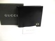 Photo1: GUCCI Vintage Black Leather Bifold Bill Wallet Compact Wallet #a444