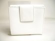 Photo2: BVLGARI White Leather Logo Clip Trifold Wallet #a446