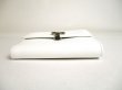 Photo5: BVLGARI White Leather Logo Clip Trifold Wallet #a446