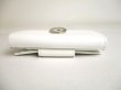 Photo6: BVLGARI White Leather Logo Clip Trifold Wallet #a446