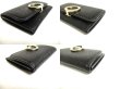 Photo7: BVLGARI Black Leather Logo Clip Coin Purse Coin Wallet #a447