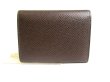 Photo2: LOUIS VUITTON Taiga Dark Brown Leather Business Card Case #a448