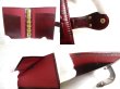 Photo8: FENDI Zucca Bordeaux Leather Document Holders Small Ring Agenda Cover #a457