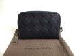 Photo1: BOTTEGA VENETA Intrecciato Black Leather Zipped Card Case Coin Purse #a462