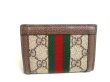 Photo2: GUCCI Beige Leather Ophidia GG Trifold Wallet Compact Wallet #a470