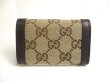 Photo2: GUCCI GG Beige Canvas Brown Leather 6 Pics Key Chain #a474