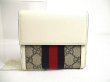 Photo2: GUCCI GG Jackie 1961 White Leather Bifold Wallet Compact Wallet #a484