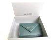 Photo12: BALENCIAGA Deep Green Leather Trifold Mini Wallet #a487