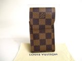 Photo: LOUIS VUITTON Damier Brown Leather Cigarette Case Tabacco Case #a491