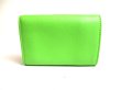 Photo2: BALENCIAGA Lime Green Leather Trifold Mini Wallet Compact Wallet #a495