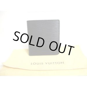 Photo: LOUIS VUITTON Black Leather Bifold Bill Wallet #a498