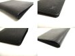 Photo7: LOUIS VUITTON Black Leather Bifold Bill Wallet #a498