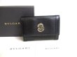 Photo1: BVLGARI BVLGARI Black Leather Coin Purse #a500