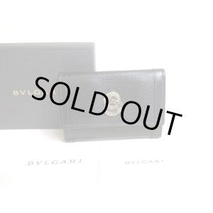 Photo: BVLGARI BVLGARI Black Leather Coin Purse #a500