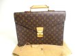 Photo1: LOUIS VUITTON Monogram Brown Leather Briefcase Business Bag Conseiller #a502