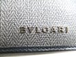 Photo10: BVLGARI Weekend Coating Canvas Black Leather Gray Bifold Bill Wallet #a505