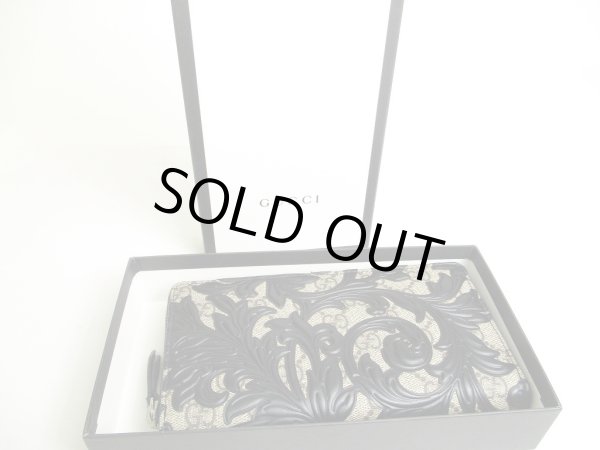 Photo12: GUCCI GG Coating Canvas PVC Leather Arabesque Round Zip Wallet #a517