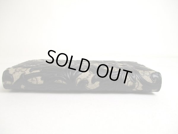 Photo5: GUCCI GG Coating Canvas PVC Leather Arabesque Round Zip Wallet #a517