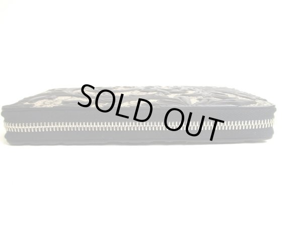 Photo6: GUCCI GG Coating Canvas PVC Leather Arabesque Round Zip Wallet #a517