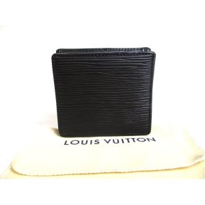 Photo: LOUIS VUITTON Epi Black Leather Coin Purse Porto Monnaie Boite #a522