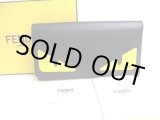 Photo: FENDI Black Red Leather Yellow Monster Bugs Eyes Flap Long Wallet #a534