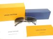 Photo1: LOUIS VUITTON Metal Gray Eye Wear Pilot Attitude Sunglasses #a540