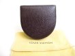 Photo1: LOUIS VUITTON Taiga Bordeaux Leather Coin Purse Porto Monnaie Gousset #a541