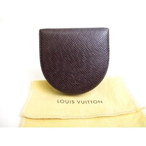 Photo: LOUIS VUITTON Taiga Bordeaux Leather Coin Purse Porto Monnaie Gousset #a541