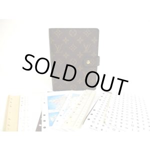 Photo: LOUIS VUITTON Monogram Document Holders Medium Ring Agenda Cover #a557