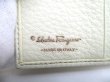 Photo10: Salvatore Ferragamo Gancini White Leather Gold H/W Bifold Wallet #a562