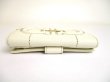 Photo6: Salvatore Ferragamo Gancini White Leather Gold H/W Bifold Wallet #a562