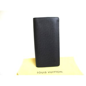 Photo: LOUIS VUITTON Ardoise Taiga Leather Flap Bill Wallet Portefeuille Long #a563