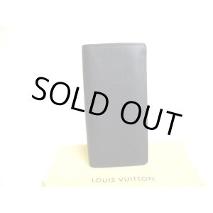 Photo: LOUIS VUITTON Ardoise Taiga Leather Flap Bill Wallet Portefeuille Long #a563