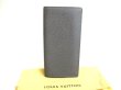 Photo1: LOUIS VUITTON Gray Taiga Leather Flap Bill Wallet Portefeuille Long #a564