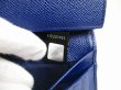 Photo11: BVLGARI Blue Leather Logo Clip Flap Long Wallet #a567