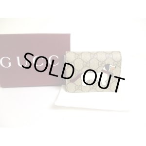 Photo: GUCCI GG Coating Canvas Leather Dog Motif Bifold Wallet Compact Wallet #a568