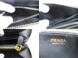 Photo9: PRADA Black Nylon Leather Gold H/W Round Zip Long Wallet #a570