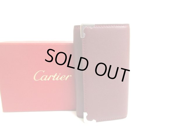 Photo1: Cartier Bordeaux Leather 4 Pics Key Chains #a571