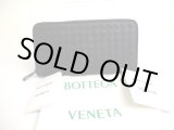 Photo: BOTTEGA VENETA Intrecciato Black Leather Round Zip Wallet Purse #a573