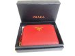 Photo12: PRADA Saffiano Red Leather Coin Case Purse #a577