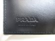 Photo10: PRADA Silver and Black Leather Bifold Wallet Compact Wallet #a592