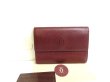 Photo1: Cartier Must de Cartier Bordeaux Leather Trifold Wallet #a601