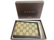 Photo12: GUCCI Green GG Canvas Brown Leather Bifold Wallet Compact Wallet #a602