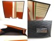 Photo8: Salvatore Ferragamo Black Orange Beige Leather Flap Long Bill Wallet #a605