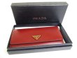 Photo12: PRADA Saffiano Cerise N Leather Bifold Long Flap Wallet #a606